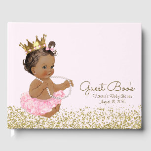 Ethnic Princess Ballerina Baby Shower Guest Book