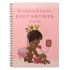 Ethnic Princess on Phone Baby Shower Guest Book