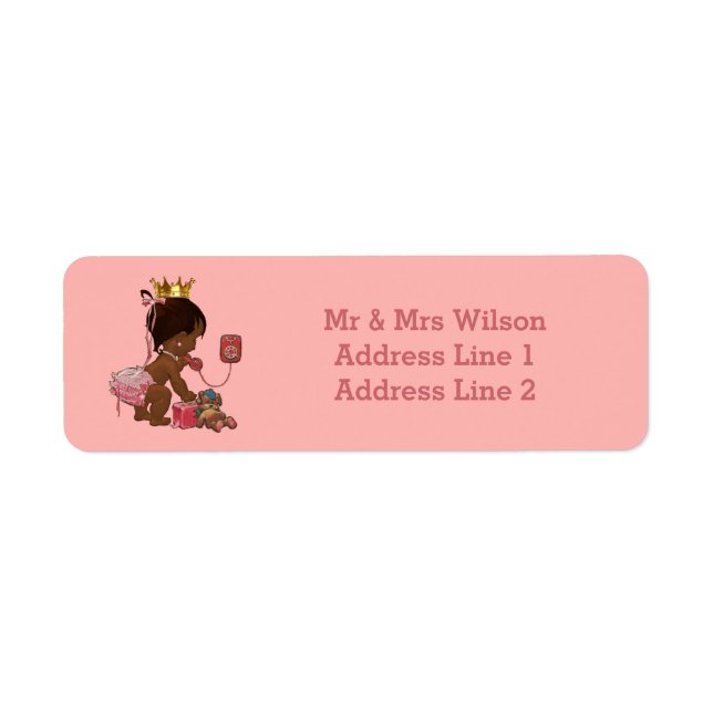 Ethnic Princess Phone Teddy Baby shower de valise (Devant)