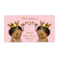 Ethnic Princess Twins Mini Champagne Label