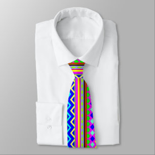 Ethnic Psychedelic Texture Pattern Tie