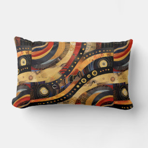 Ethnic Rhythm in Patterns Lumbar Pillow