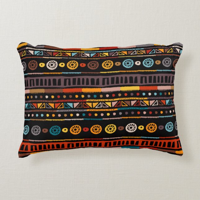 Ethnic seamless in native style. pattern with Amer Accent Pillow (Front)