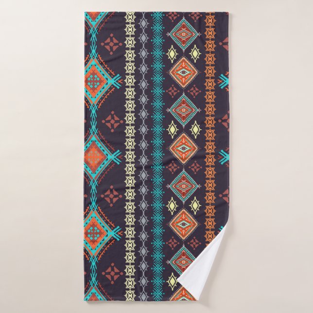 Ethnic seamless pattern bath towel (Bath Towel)