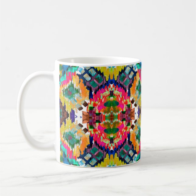 Ethnic seamless pattern. Ethnic boho ornament. Rep Coffee Mug (Left)