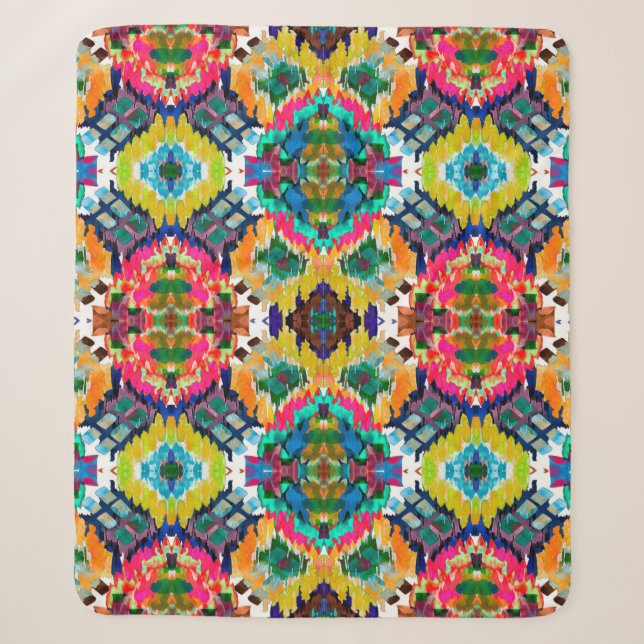 Ethnic seamless pattern. Ethnic boho ornament. Rep Sherpa Blanket (Front)