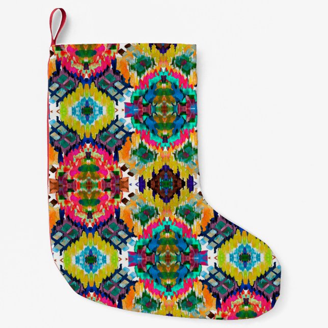 Ethnic seamless pattern. Ethnic boho ornament. Rep Small Christmas Stocking (Front)