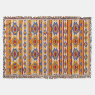 ethnic seamless pattern throw blanket