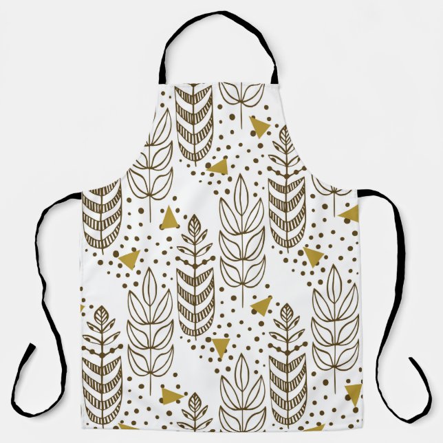 Ethnic seamless pattern with stylish trees. Endles Apron (Front)