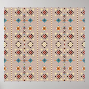Ethnic: seamless tribal pattern poster
