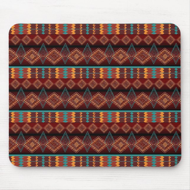 Ethnic Southwesetrn  Geometric Mouse Pad (Front)