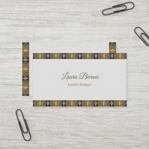  Ethnic southwest design. Text.   Business Card