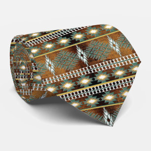 Ethnic southwest geometric pattern Neck Tie