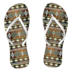 ethnic southwest navajo pattern flip flops