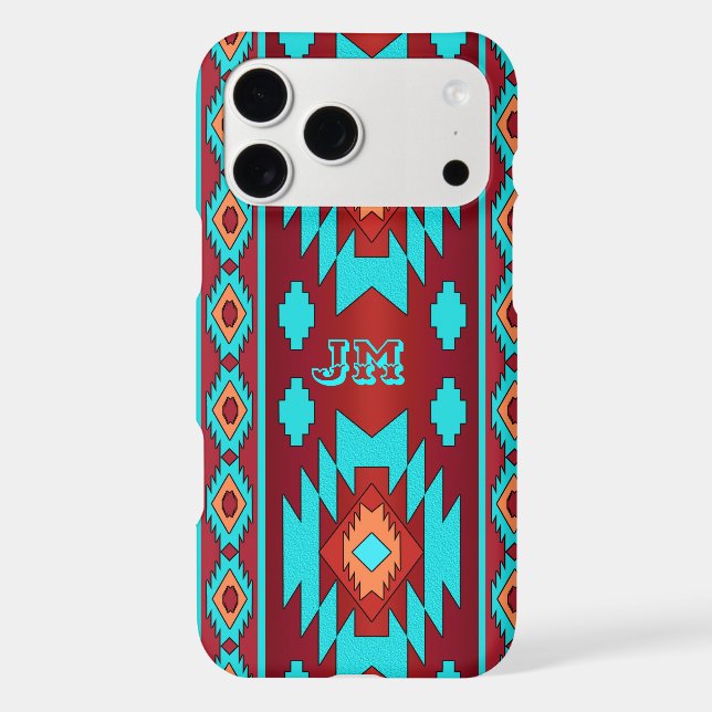 Ethnic southwestern geometric aztec pattern.  (Back)