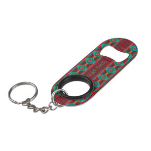 Ethnic Southwestern Geometric pattern Credit Card  Keychain Bottle Opener