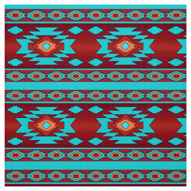 Ethnic Southwestern Geometric Pattern Fabric (Swatch)