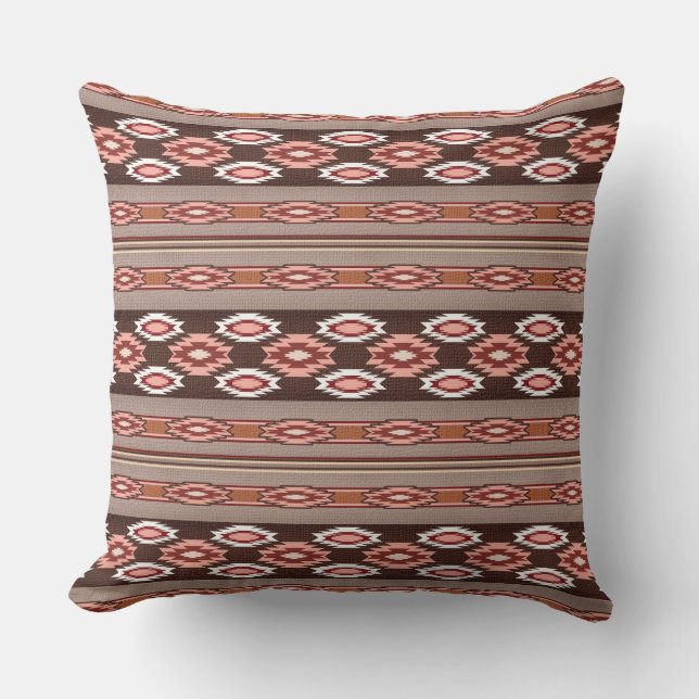 ethnic southwestern pattern throw pillow (Front)