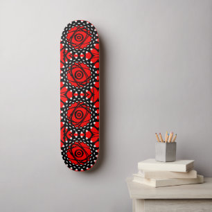 Ethnic Space Orbit Kaleidoscope J Red Skateboard
