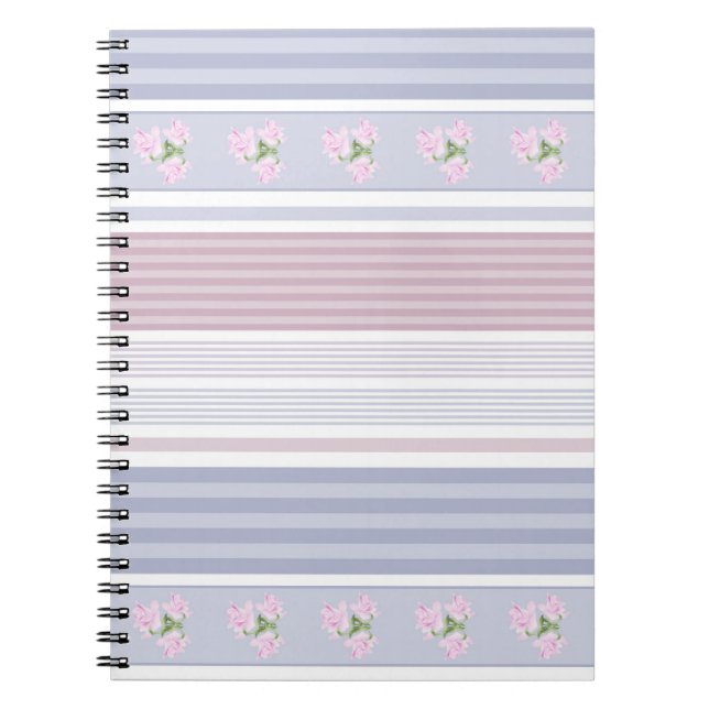 ethnic, striped, patchwork notebook (Front)