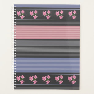 ethnic, striped, patchwork planner