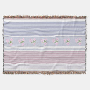 ethnic, striped, patchwork throw blanket