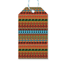 Ethnic Striped Patterns Gift Tags