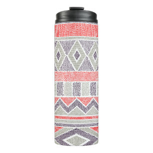 Ethnic Striped Tribal: Handmade Vintage Thermal Tumbler