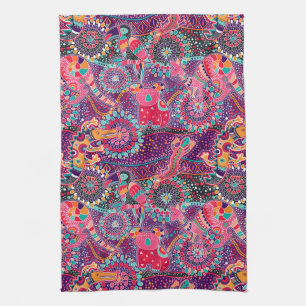 Ethnic Style Animal Pattern Kitchen Towel