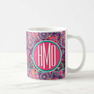 Ethnic Style Animal Pattern Monogram Coffee Mug