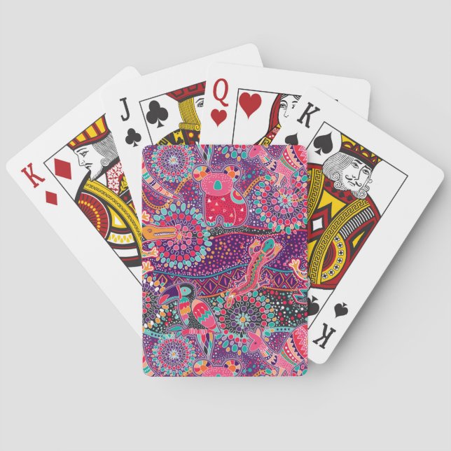 Ethnic Style Animal Pattern Playing Cards (Back)