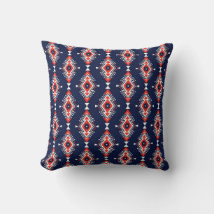 Ethnic style, geometric seamless pattern. throw pillow