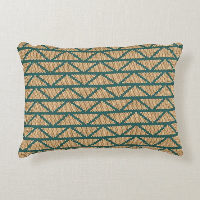 Ethnic Style Knitted Pattern Accent Pillow (Front)