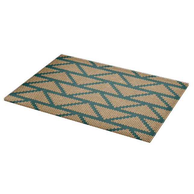 Ethnic Style Knitted Pattern Cutting Board (Corner)