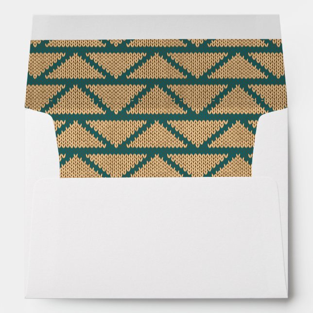 Ethnic Style Knitted Pattern Envelopes (Back (Bottom))