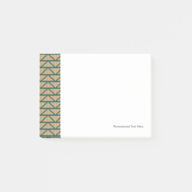 Ethnic Style Knitted Pattern Post-it Notes (Front)