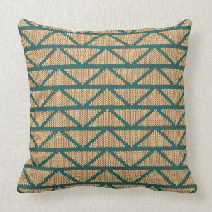 Ethnic Style Knitted Pattern Throw Pillow