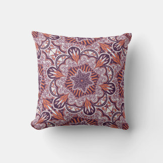 Ethnic style, vintage decorative texture. throw pillow