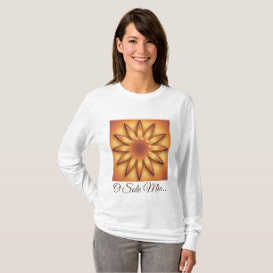 Ethnic Sun. Sole mio. Geometric gradient texture. T-Shirt
