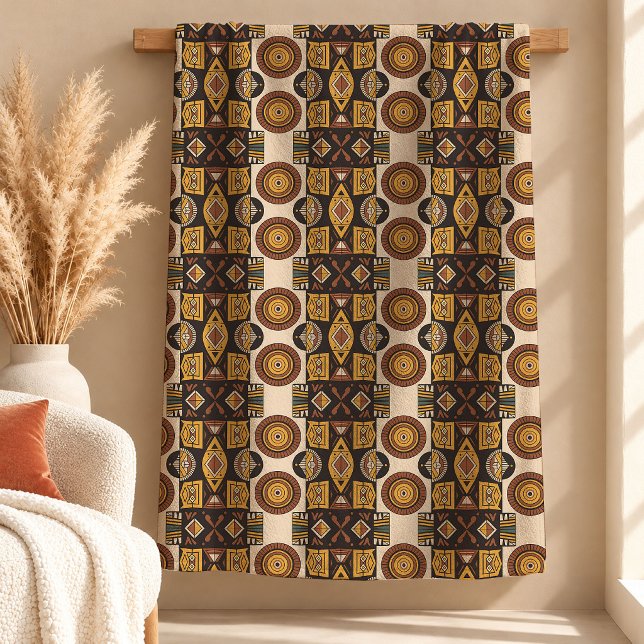 Ethnic Terracotta Pattern Throw Blanket Home Decor (Ethnic Terracotta Pattern Throw Blanket Home Decor)