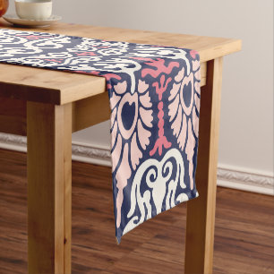 Ethnic Traditional Indian Mandala Mosaic Pattern Short Table Runner