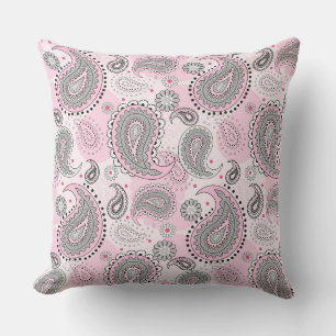 Ethnic traditional tribal paisley pattern delicate outdoor pillow