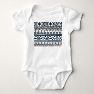 Ethnic Triangle Geometric Navajo Pattern Baby Bodysuit
