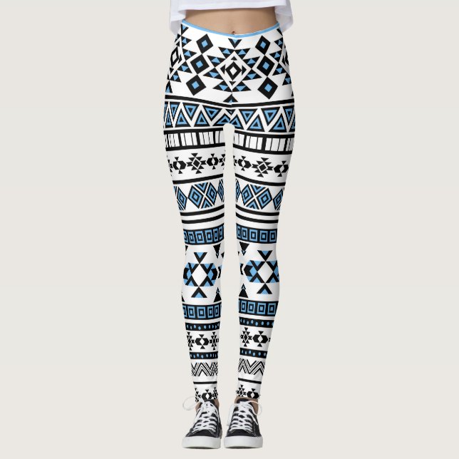 Ethnic Triangle Geometric Navajo Pattern Leggings (Front)