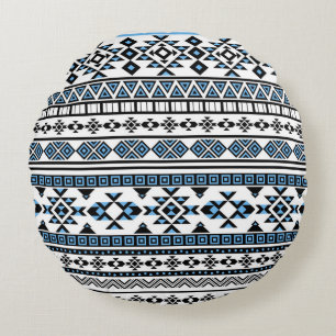 Ethnic Triangle Geometric Navajo Pattern Round Pillow