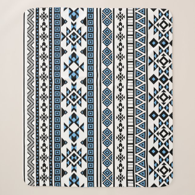 Ethnic Triangle Geometric Navajo Pattern Sherpa Blanket (Front)