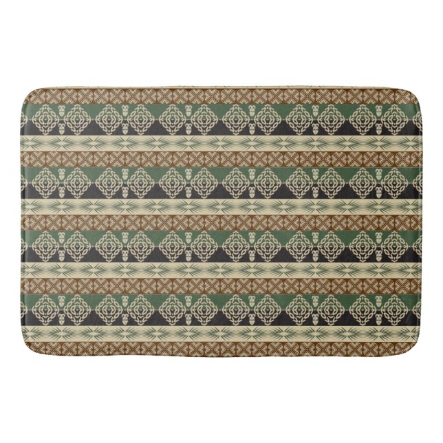 ethnic tribal african pattern bath mat (Front)