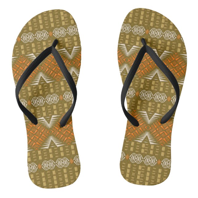ethnic tribal african pattern flip flops (Footbed)