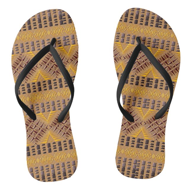 ethnic tribal african pattern flip flops (Footbed)