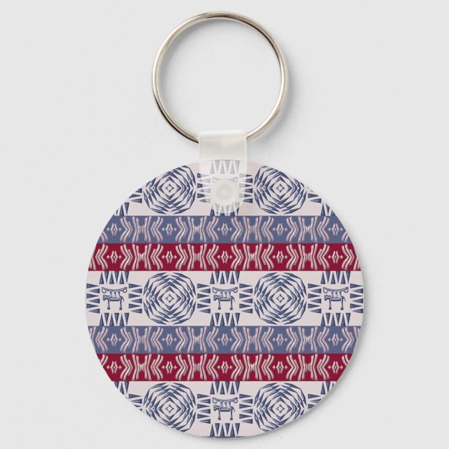 Ethnic tribal african  pattern. keychain (Front)